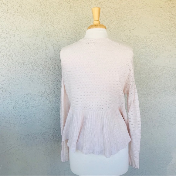 ANTHROPOLOGIE Pointelle Peplum Cardigan | Moth - Picture 4 of 8
